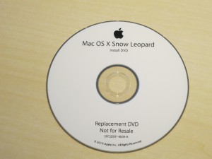 MAC OS10.6 SNOW LEOPARD　アップデートディスク