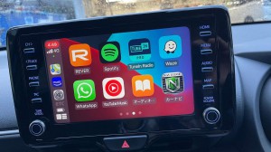 ワイヤレス化　トヨタ　CarPlay ディスプレイオーディオ　ワイヤレス　ミラーリング　動画再生　走行中　iPhone 無線