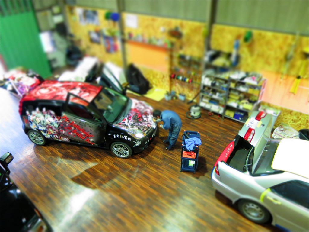 日産ノート　痛車　NISSAN NOTE ITASHA　カーオーディオカスタム