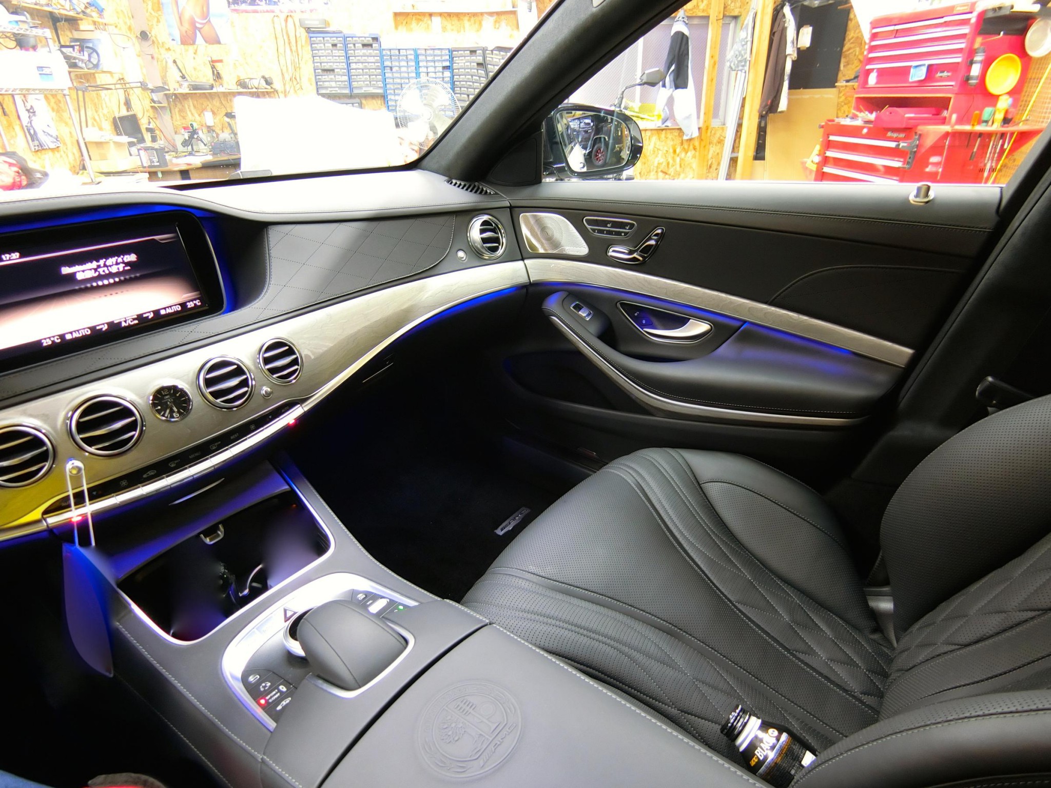 W222 ベンツ Sクラスの純正ブルメスターの音質向上 3Dツイーター取り付け