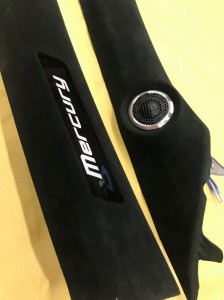 アクア スピーカー交換 mercury c62 ツイーター埋込　ホットワイヤード　スエード