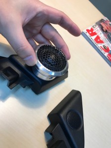 R35 GTR BOSE ツイーター交換 埋込　加工取付