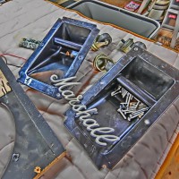 MARSHALL キャビネット 改造 2発 クラプトン 補強　オーバーホール　1960 チューンナップ