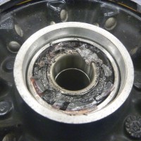 f800gs フロントフォーク　オイル交換 hyperpro オーバーホール シール交換 skf ホイールベアリング交換　名古屋　ホットワイヤード　ntn 