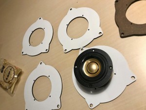 BMW スピーカー交換 ツイーター取付 音質向上　ツイーター埋込　HOT WIRED 名古屋 MERCURY CAR AUDIO CE-165  インナーバッフル