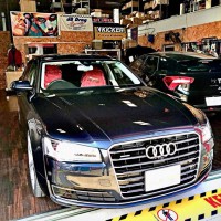 Audi A8 AUDI純正BOSE スピーカー交換　デッドニング　HOT WIRED 名古屋　カーオーディオ