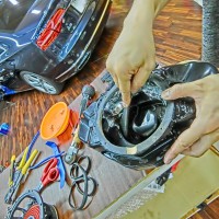 ミッドベース　ウーハー　ドアスピーカー   AUDI純正BOSE スピーカー交換　ドアスピーカー 交換　ツイーター交換　アウディ A8 A6 A5 A4 ウーハー　エンクロージャー　ANC Mercury Car Audio C62