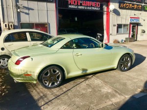 レクサス SC430 ナビ取付　スピーカー交換 MERCURY HOT WIRED
