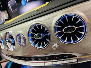 W222 タービンルック　エアコン吹き出し口　LED アンビエントライト　連動　電動ロータリー3Dツイーター　取付方　ベンツ　Sクラス　前期型