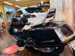 YAMAHA MAXAM マグザム　スピーカー取付　オーディオ　iPhone ワイヤレス　Bluetooth 防水スピーカー　HOT WIRED 名古屋　バイク　オーディオ　アンプ　ビッグスクーター　ジェットスキー　ロックフォード　名古屋　愛知県 ROCKFORD P152 ホットワイヤード