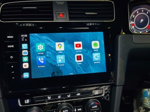 フォルクスワーゲン　VW GOLF ゴルフ　純正CarPlay Apple CarPlay アンドロイドBOX アンドロイドAIボックス メディアボックス VISIT ANDROID9.0 S20 動画再生　Youtube 動画アプリ サブスクリプション　サブスク　Netflix プライムビデオ 