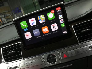 AUDI CarPlay 後付けCarPlay Apple CarPlay ワイヤレス　iPhone Android Auto 無線化　有効化　コーディング　アウディ　MMI インストール　ミラーリング　動画再生　YOUTUBE Netflix プライムビデオ　CarPlayインターフェース　CarPlayモジュール　標準装備　純正　カープレイ　名古屋　ホットワイヤード