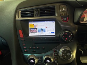 CITROEN DS5 シトロエン ナビ取付 ナビ交換 ゴリラ　アンドロイド　テスロイド　テスラナビ  アンドロイドナビモニター　YOUTUBE 動画再生