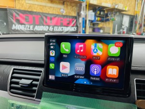 AUDI アウディ　後付け　CarPlay カープレイ　インターフェース　モジュール　Youtube ミラーリング　HDMI入力 映像入力 USB HDIM ファイヤースティック　アマゾン　グーグル　ユーチューブ　動画再生　Android Auto
