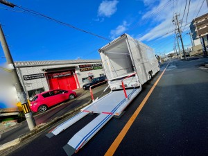 積載車　陸送　箱車　キャリアカー　カーオーディオ　名古屋　専門店　BMW ALPINA B5 並行輸入　並行車　純正ナビ　日本語　日本語化　コーディング　マップコンバージョン　日本語地図　インストール　CarPlay カープレイ　ミラーリング　ワイヤレス　スピーカー交換