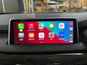 BMW X5 X6 X3 NBT CIC F12 F15 F06 後付け　カープレイ　CarPlay ワイヤレス　ミラーリング　インターフェース　モジュール　Android Auto 動画再生　グーグルマップ　Youtube 純正ナビ　スピーカー交換　名古屋　iPhone