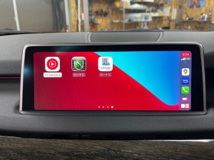 BMW X5 X6 X3 NBT CIC F12 F15 F06 後付け　カープレイ　CarPlay ワイヤレス　ミラーリング　インターフェース　モジュール　Android Auto 動画再生　グーグルマップ　Youtube 純正ナビ　スピーカー交換　名古屋　iPhone