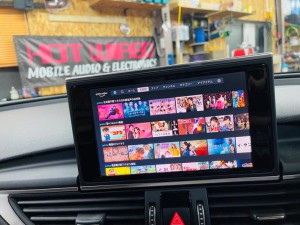 AUDI アウディ　HDMI アマゾン　プライム　ファイヤースティック　Fire TV Stick 外部入力　AVインターフェース　　カープレイ　ワイヤレス　ミラーリング　名古屋　ホットワイヤード アウディ A4 A3 A2 A6 A7 A8 A5  NETFLIX ネットフリックス　アマプラ