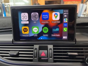 audi 後付け　カープレイ　ワイヤレス　CarPlay iPhone ミラーリング　Android Auto HDMI 映像入力　AVインターフェース AUX 外部入力 グーグルマップ　ネットフリックス　ファイヤースティック　アマゾン　プライムビデオ　ファイヤーTV 動画　サブスク　アプリ　Youtube ユーチューブ　ホットワイヤード　名古屋　アウディ　A7 A8 A6 A5 A4 A3 A2 Q5 Q7 Q3 NETFLIX