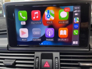 audi 後付け　カープレイ　ワイヤレス　CarPlay iPhone ミラーリング　Android Auto HDMI 映像入力　AVインターフェース AUX 外部入力 グーグルマップ　ネットフリックス　ファイヤースティック　アマゾン　プライムビデオ　ファイヤーTV 動画　サブスク　アプリ　Youtube ユーチューブ　ホットワイヤード　名古屋　アウディ　A7 A8 A6 A5 A4 A3 A2 Q5 Q7 Q3 NETFLIX