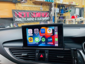アウディ A7 後付け　ワイヤレス　カープレイ　CarPlay ミラーリング　Android Auto 動画再生　動画アプリ　動画視聴　ミラーリング HDMI ビデオ入力　外部入力　MMI AUX WIFI Bluetooth HOT WIRED 名古屋　アマゾン　プライムビデオ　ファイヤースティック