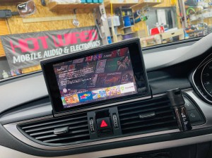 アウディ A7 後付け　ワイヤレス　カープレイ　CarPlay ミラーリング　Android Auto 動画再生　動画アプリ　動画視聴　ミラーリング HDMI ビデオ入力　外部入力　MMI AUX WIFI Bluetooth HOT WIRED 名古屋　アマゾン　プライムビデオ　ファイヤースティック　ネットフリックス