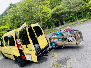 カーゴワゴン　キャンプ　BBQ 車載　ワゴン　ユーティリティー　ヒッチ　カーゴキャリア　カーゴラック アウトドア　キャリー　エアバギー　ヒッチメンバー　カングー　KANGOO