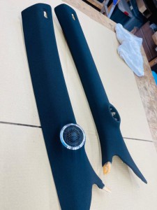 アウディ Audi A6 BOSE BANG&OLUFSEN A7 A8 A5 A4 Q7 ボーズ　バングアンドオルフセン　スピーカー交換　ツイーター交換　音質向上　音質改善　プレミアムカーオーディオ　名古屋　カーオーディオ専門　ホットワイヤード　ツイーター埋込　ピラー　張り替え　Mercury Car Audio