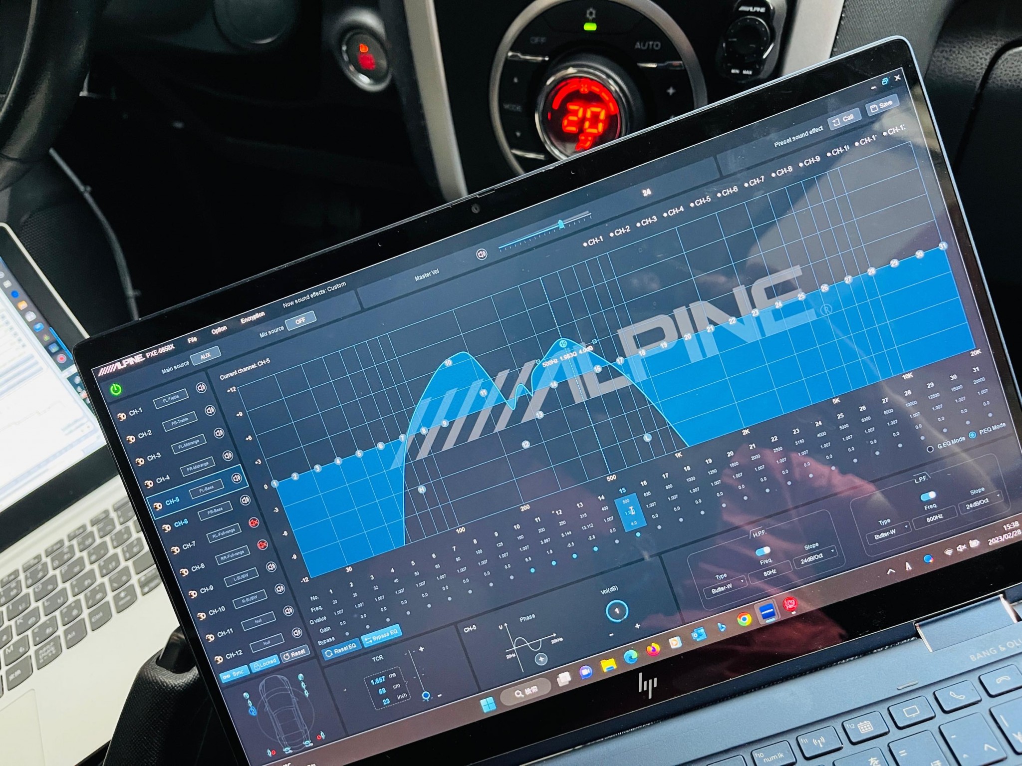 ALPINEの新型DSP サウンドセッティイングのご依頼をいただきました。DPX-0850X/HDP-D90 F#1 status