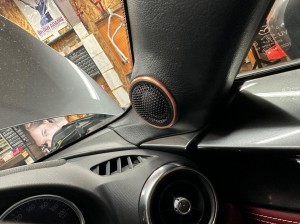 NDロードスター NDRF ロードスターRF スピーカー交換 ツイーター　純正ボーズ　BOSE ボーズサウンド　ボーズシステム　音質向上　デッドニング　調音施工　Mercury Car Audio ホットワイヤード　名古屋