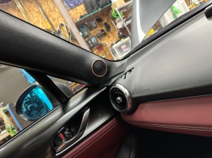 NDロードスター NDRF ロードスターRF スピーカー交換 ツイーター　純正ボーズ　BOSE ボーズサウンド　ボーズシステム　音質向上　デッドニング　調音施工　Mercury Car Audio ホットワイヤード　名古屋