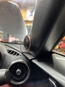 NDロードスター NDRF ロードスターRF スピーカー交換 ツイーター　純正ボーズ　BOSE ボーズサウンド　ボーズシステム　音質向上　デッドニング　調音施工　Mercury Car Audio ホットワイヤード　名古屋