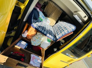 カングー　ベビーカー　積載　カーゴ　キャンパー　車中泊　キャンプ　赤ちゃん　引き出し　ドロアー　オムツ台　joli 3輪　カート　ストローラー　折りたたみ　kangoo 子育て　カスタム