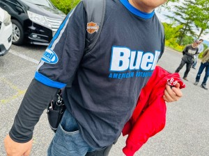 ビューエル会　合同ツーリング buell owners japan anual ride 2024 xb12 安曇野　白馬　大町　ツーリング　ロングツーリング　ハーレー　harley davidson motorcycle touring ブロックタイヤ　tkc80