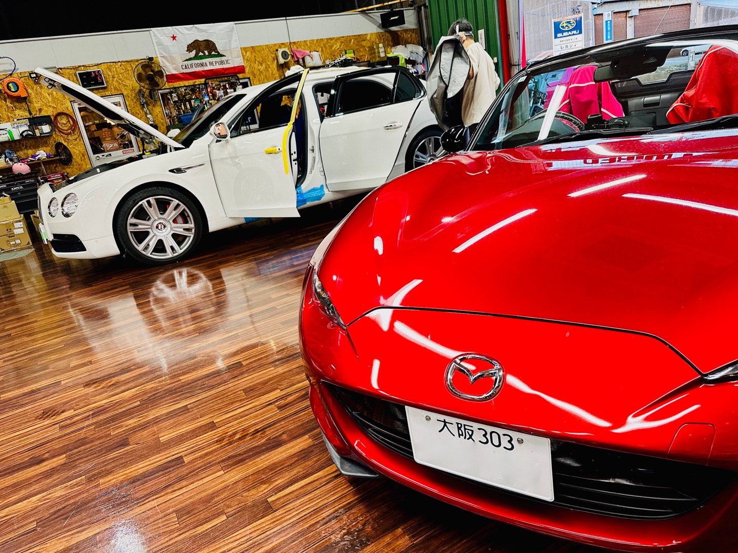 NDロードスター マツダ純正ボーズサウンドのスピーカー交換のご紹介：ドアスピーカー＋ツイーター埋込＋サブウーハー交換＋ドアのデッドニング