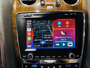 ベントレー　純正ナビ　外部入力　ナビ交換　ワイヤレス　CarPlay カープレイ　Android Auto アンドロイド　グーグルマップ　動画アプリ　Youtube ミラーリング　ユーチューブ　アマゾン　bentley カーオーディオ　名古屋