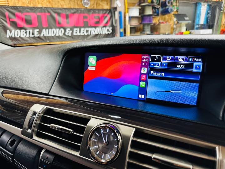 LEXUS LS600h 後付けワイヤレスCarPlayインターフェースのご紹介：ワイヤレスカープレイ＋Android Auto＋ミラーリング＋HDMI入力＋映像入力＋USBメディア再生