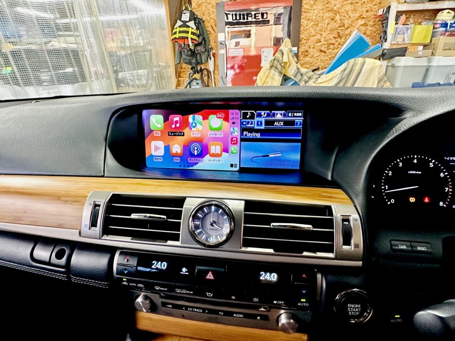 LEXUS LS460 レクサス純正ナビ用 後付けワイヤレスCarPlayインターフェース:CarPlay+Android Auto+ミラーリング+HDIM+映像入力+USBメディア再生
