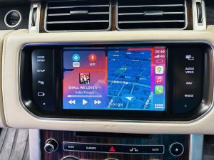 レンジローバー　純正ナビ　修理　あとづけ　後付け　CarPlay カープレイ　Android Auto
　アンドロイド　グーグルマップ　Google
iPhone ヤフーカーナビ　Youtube ミラーリング　range rover land rover ランドローバー　ローバー　メリディアン　meridian 