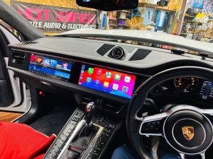 ポルシェ　純正ボーズ　ボーズ　bose porsche macan 911 カイエン　パラメーラ　マカン　純正BOSE　bose sound スピーカー交換　センタースピーカー　ツイーター　音質　カーオーディオ　車種別専用　通販　カーオーディオ専門店　名古屋　HOT WIRED ホットワイヤード　アンドロイドナビ　Android 12.3インチ　13インチ　デュアルモニター　ダブルモニター　CarPlay カープレイ　ワイヤレス　あとづけ