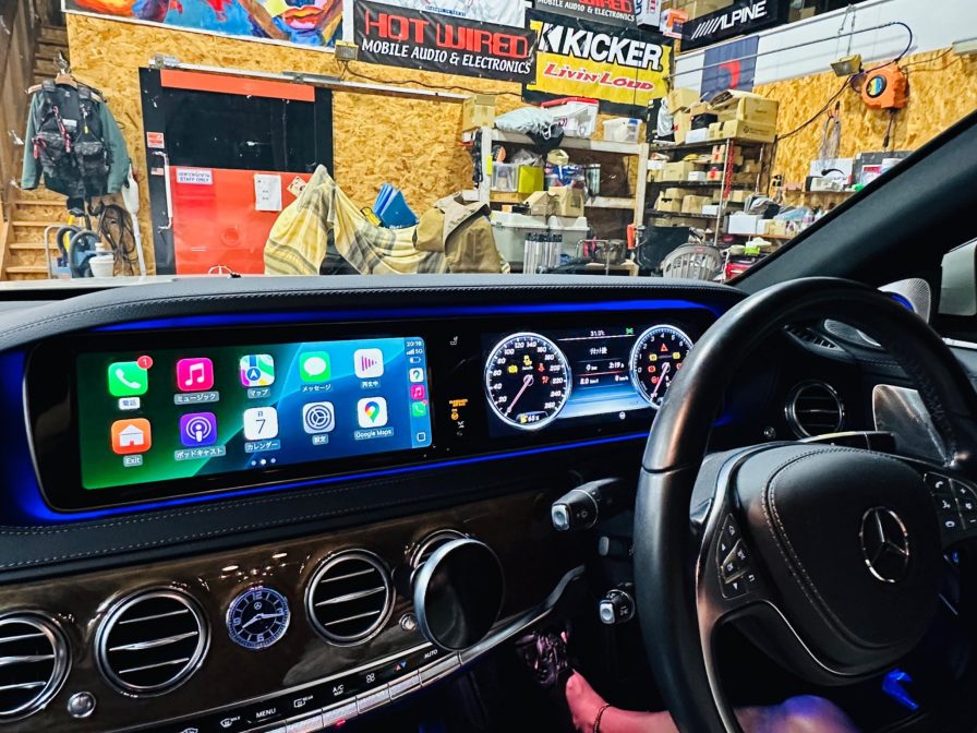 w222 ベンツ Sクラス あとづけワイヤレスCarPlay＋Android Auto＋ミラーリング＋HDMI入力＋映像入力＋Youtube＋USBメディア再生を一気に実現するAVインターフェースのご紹介