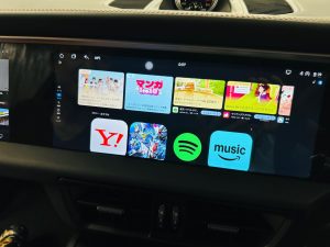 ポルシェ　車種別　マカン　アンドロイドナビ　Android デュアルモニター 12.3 12.5 12.8 テスラ　テスロイド　Youtube CarPlay カープレイ　iPhone ワイヤレス　Android Auto Googleマップ　グーグル　ヤフーカーナビ　クラリオン　純正ナビ　pcm パラメーラ　カイエン　911　2din bose macan porsche ナビ交換　カーナビ　コーディング　coding ポルシェ専用